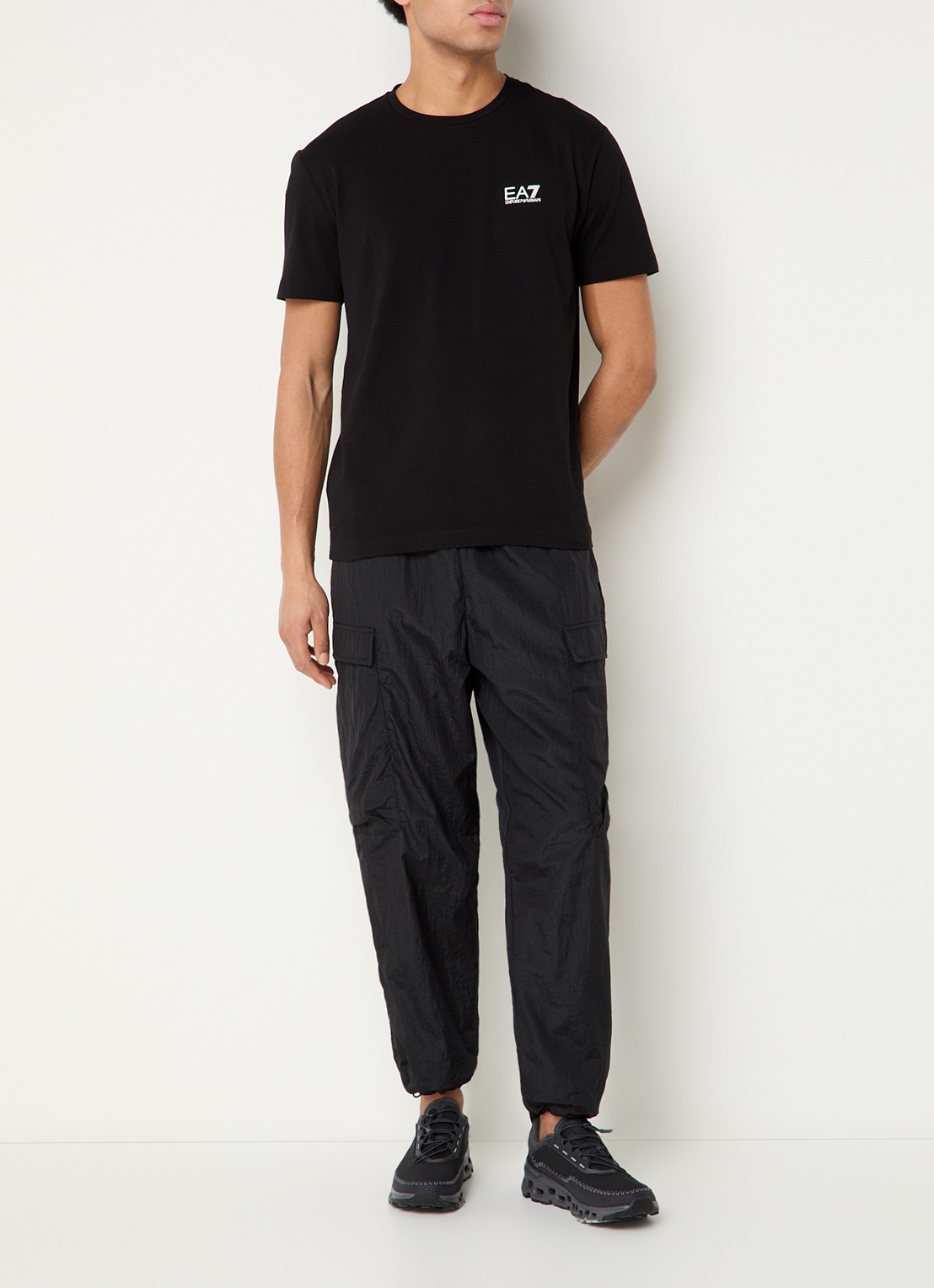Armani T-shirt met logo - voorkant 2 zwart