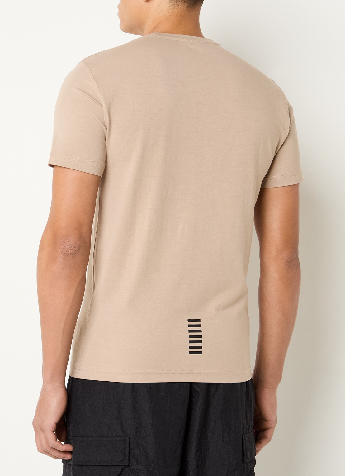 Armani T-shirt met logo - achterkant 3 donkerbeige