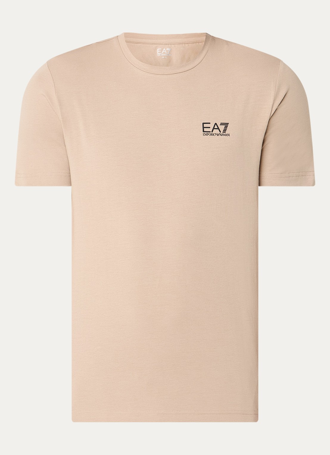 Armani T-shirt met logo - voorkant donkerbeige