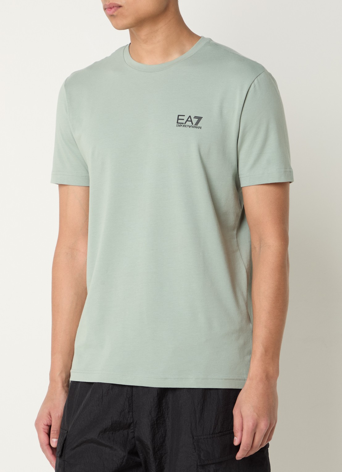 Armani T-shirt met logo - detail 4 lindegroen