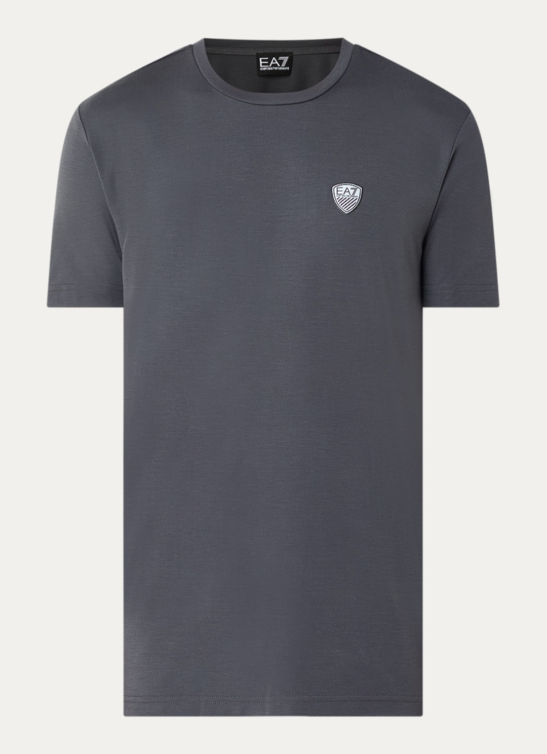 Armani T-shirt met logo  - voorkant donkergrijs