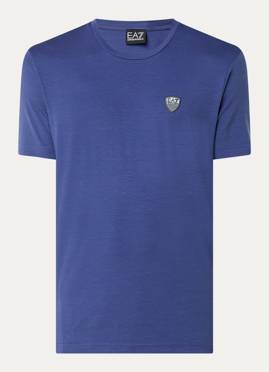 Armani T-shirt met logo  - voorkant kobaltblauw