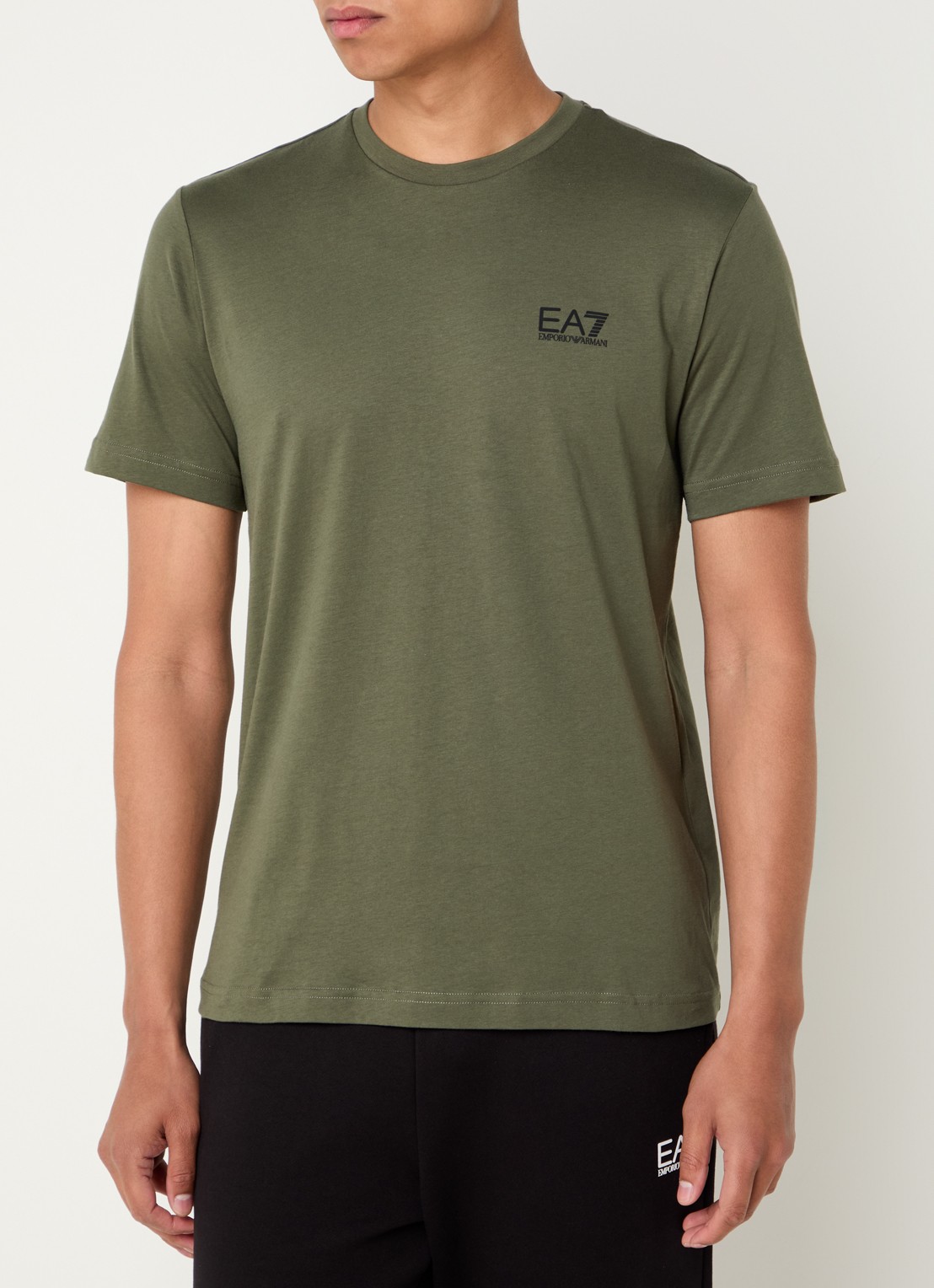 Armani T-shirt met logo - detail 4 legergroen