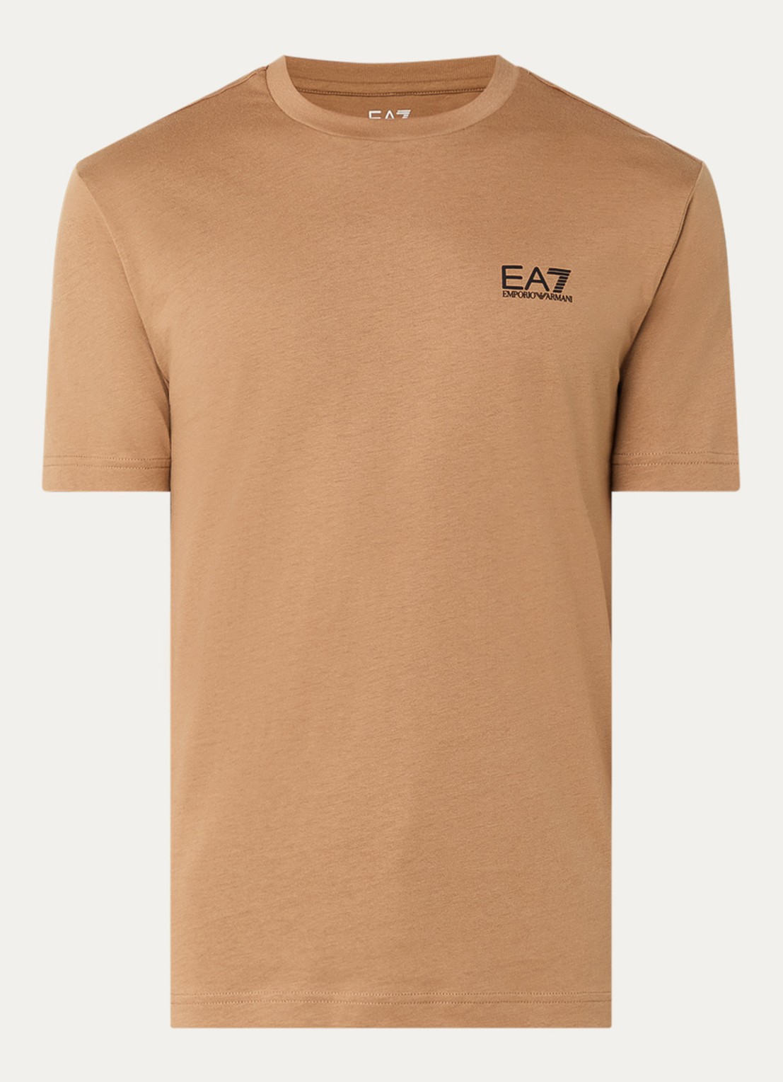 Armani T-shirt met logo - voorkant camel