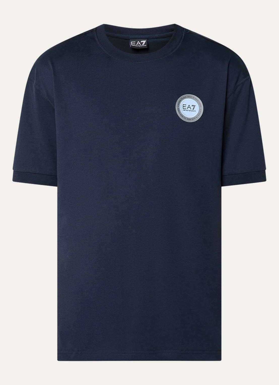 Armani T-shirt met logo - voorkant blauw