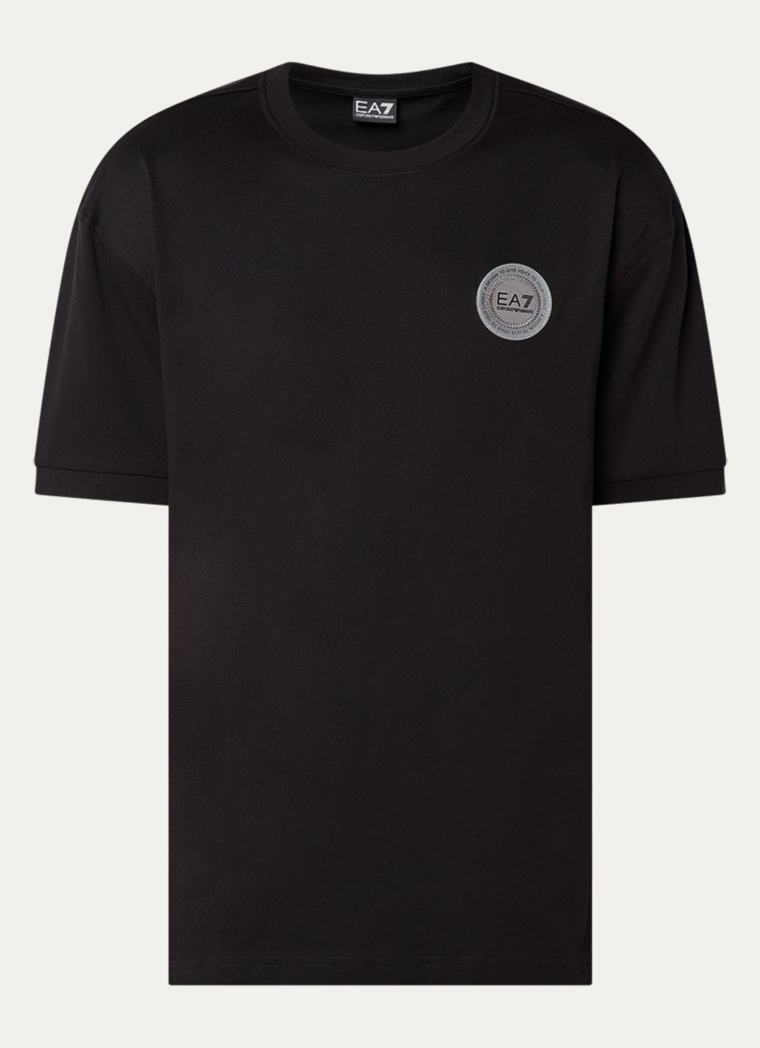 Armani T-shirt met logo - voorkant zwart