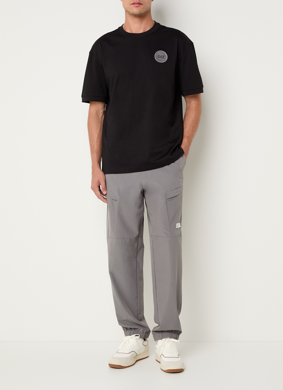 Armani T-shirt met logo - voorkant 2 zwart