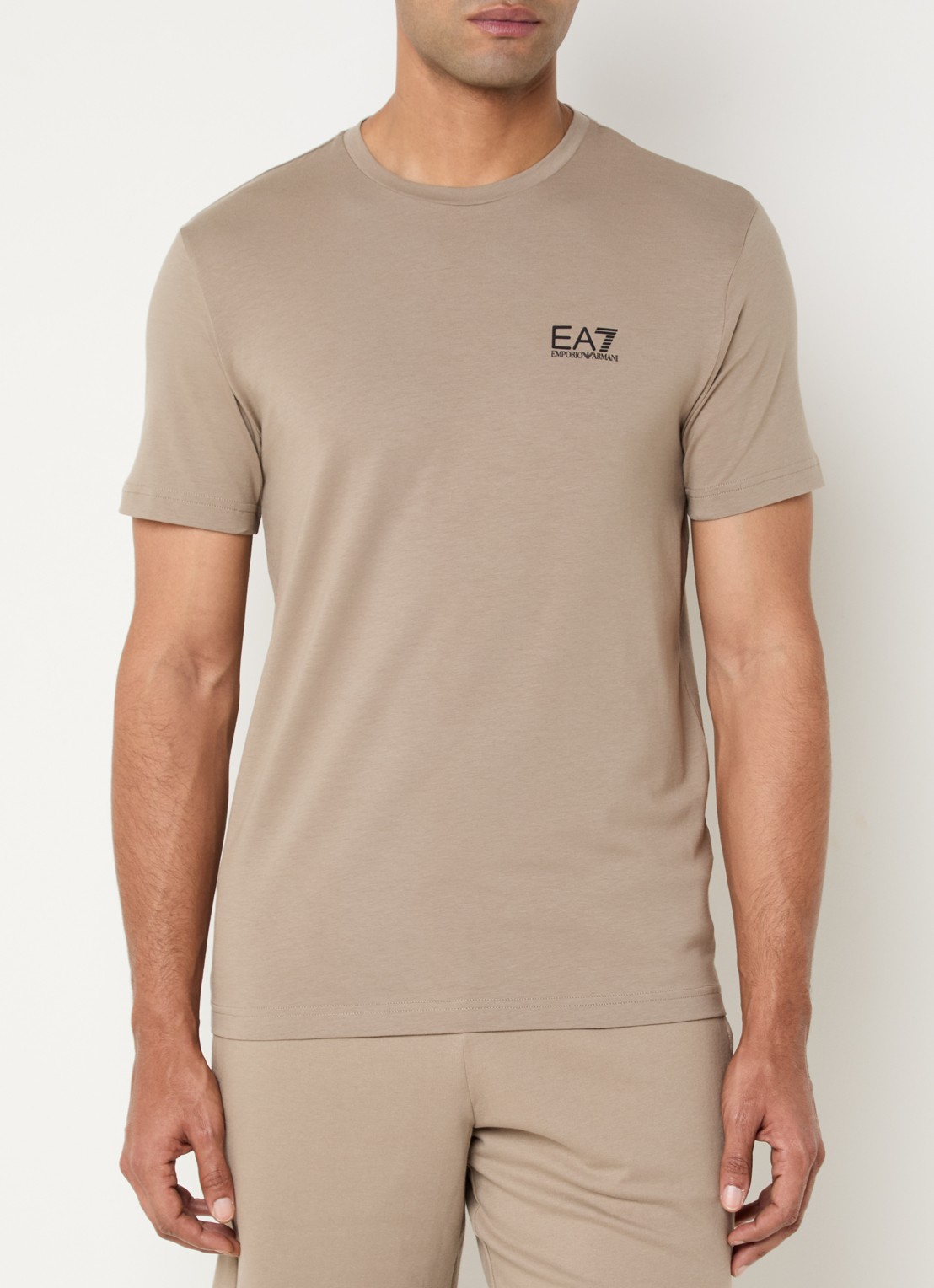 Armani T-shirt met logo - detail taupe