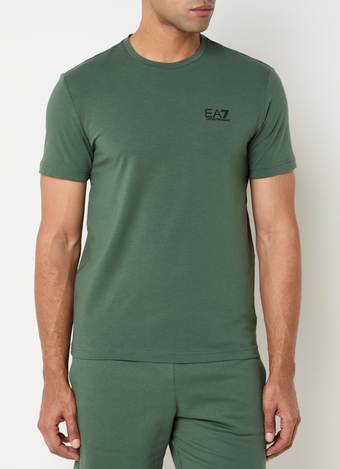 Armani T-shirt met logo - detail groen