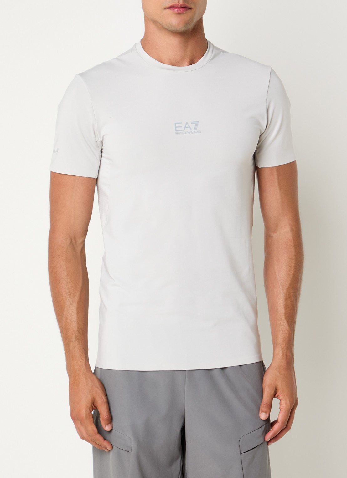 Armani T-shirt met logo - detail grijs