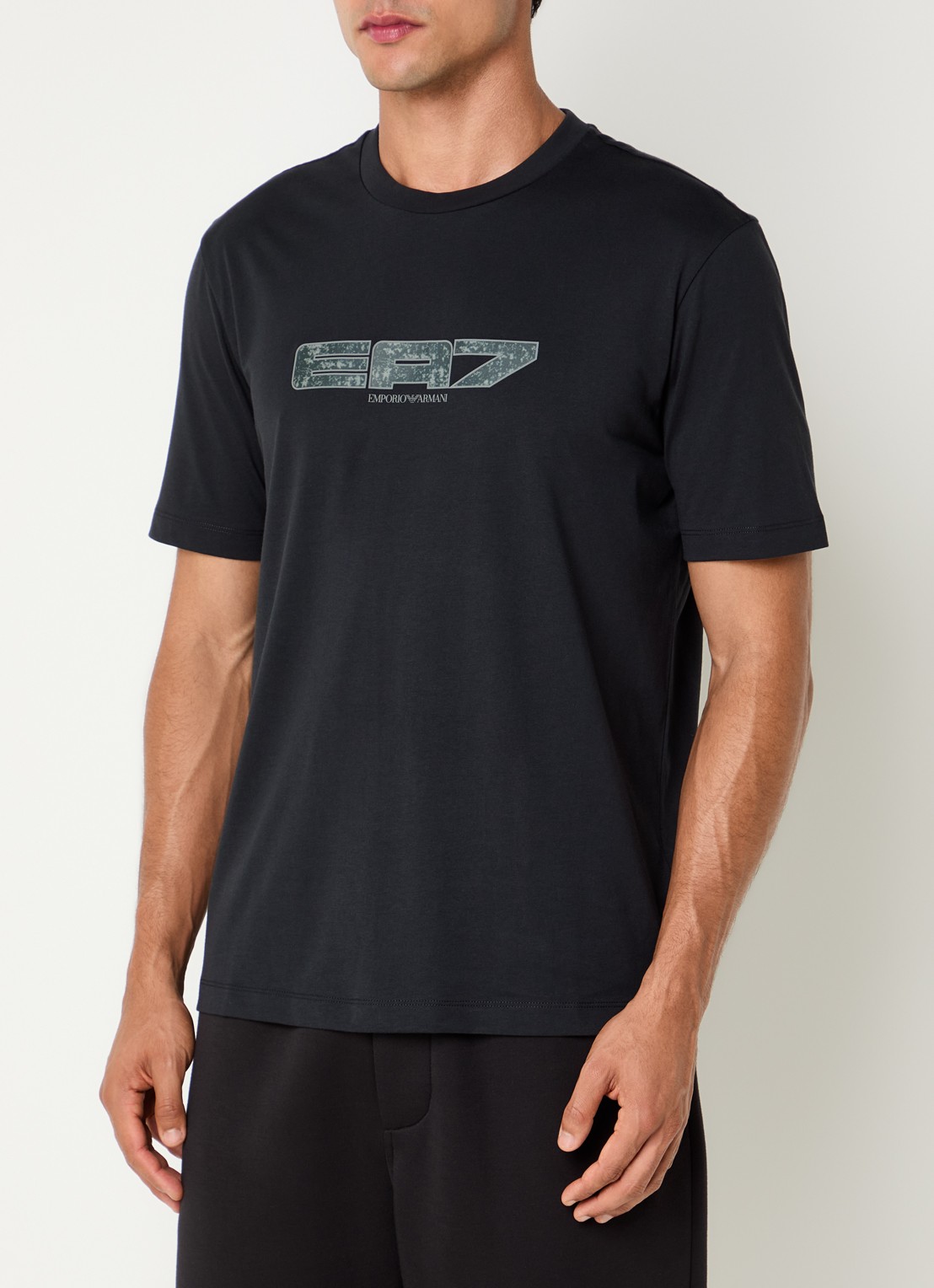Armani T-shirt met logo - detail 4 zwart