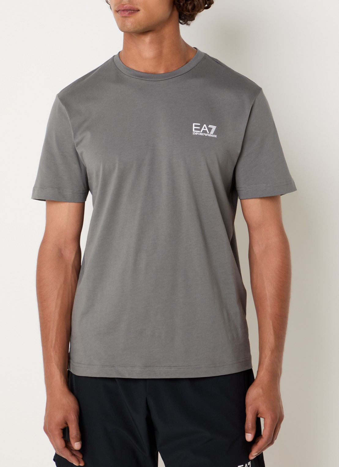 Armani T-shirt met logo - detail 3 donkergrijs
