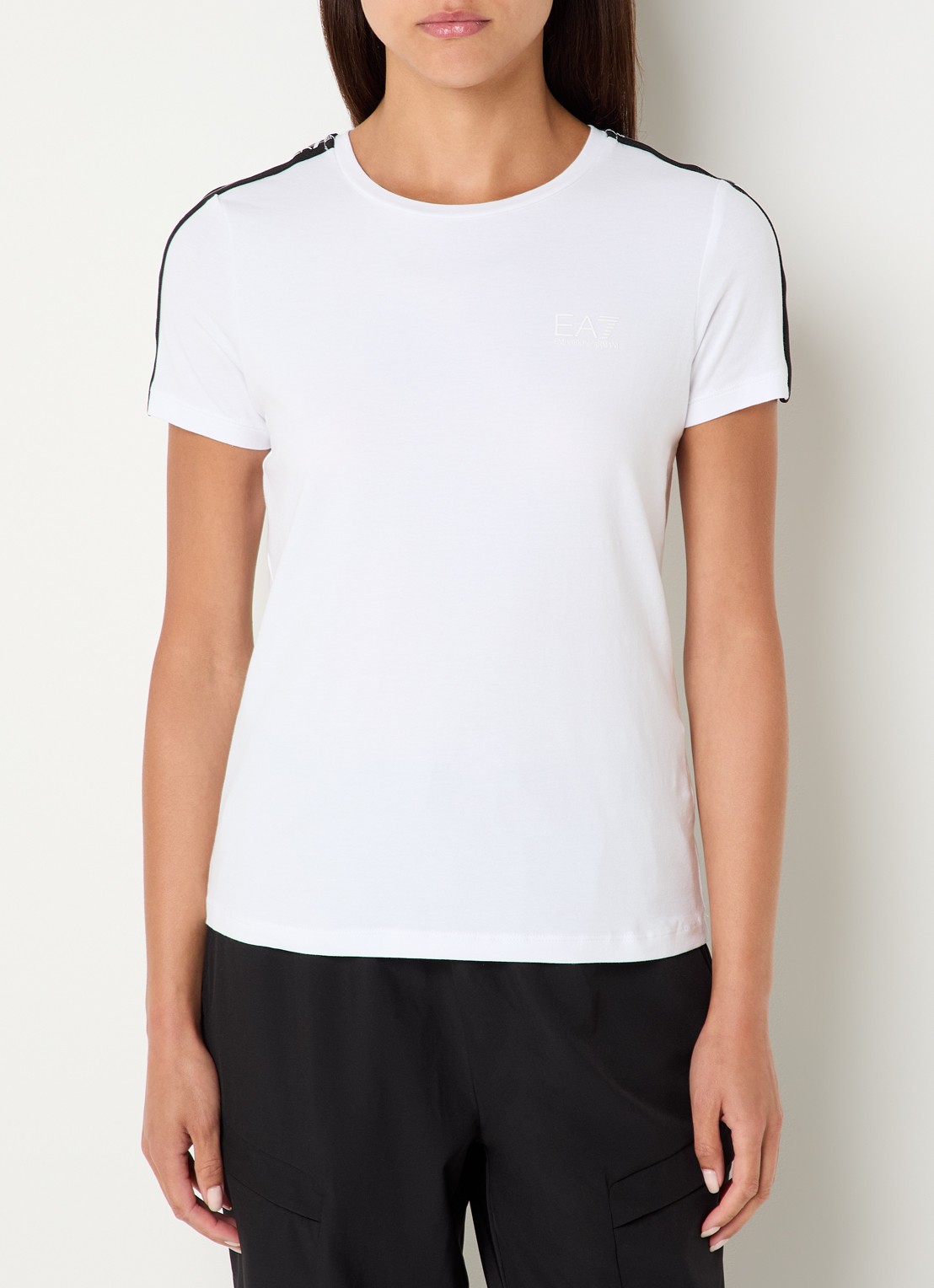 Armani T-shirt met logo - detail 3 wit