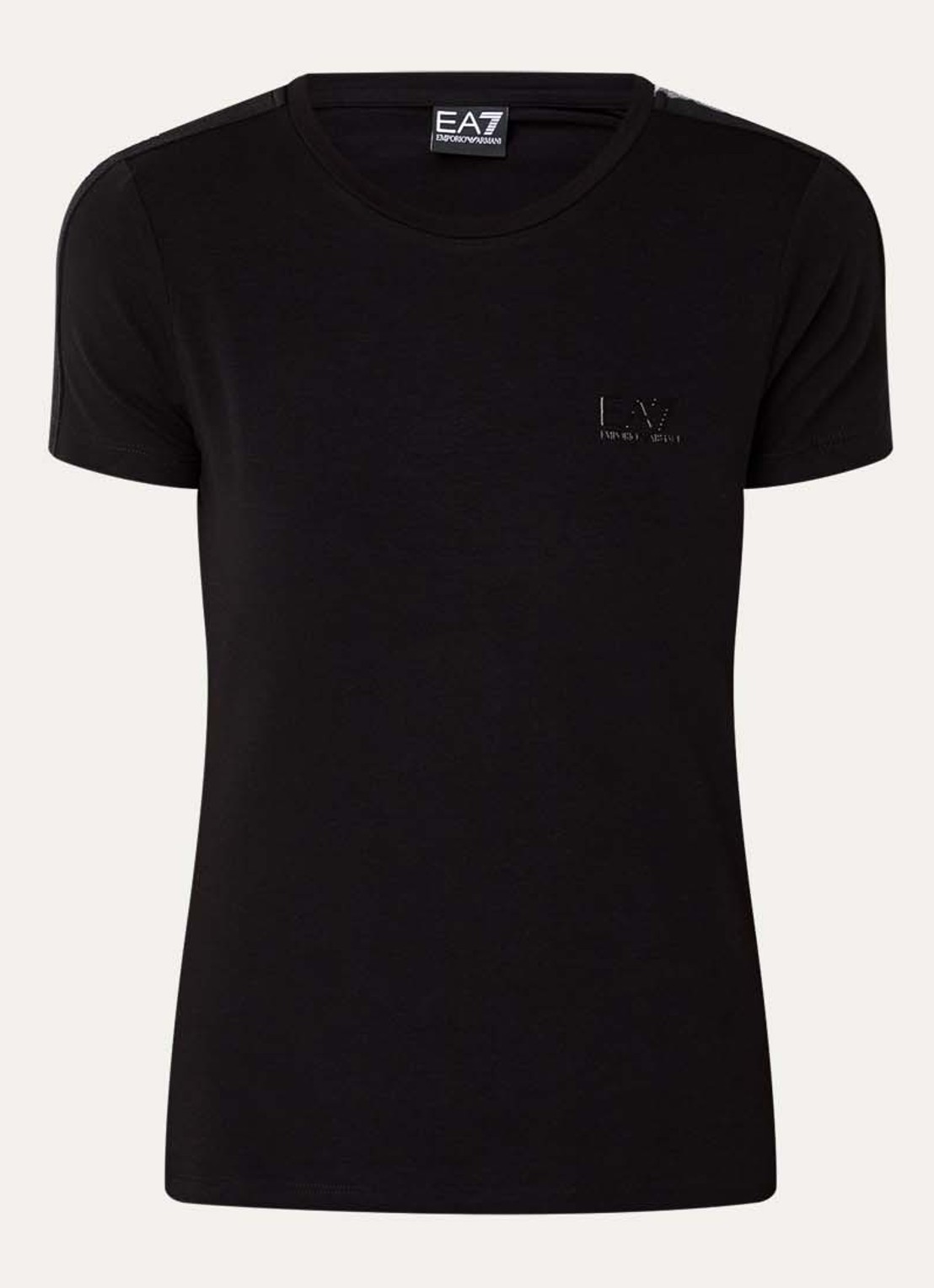Armani T-shirt met logo - voorkant 2 zwart