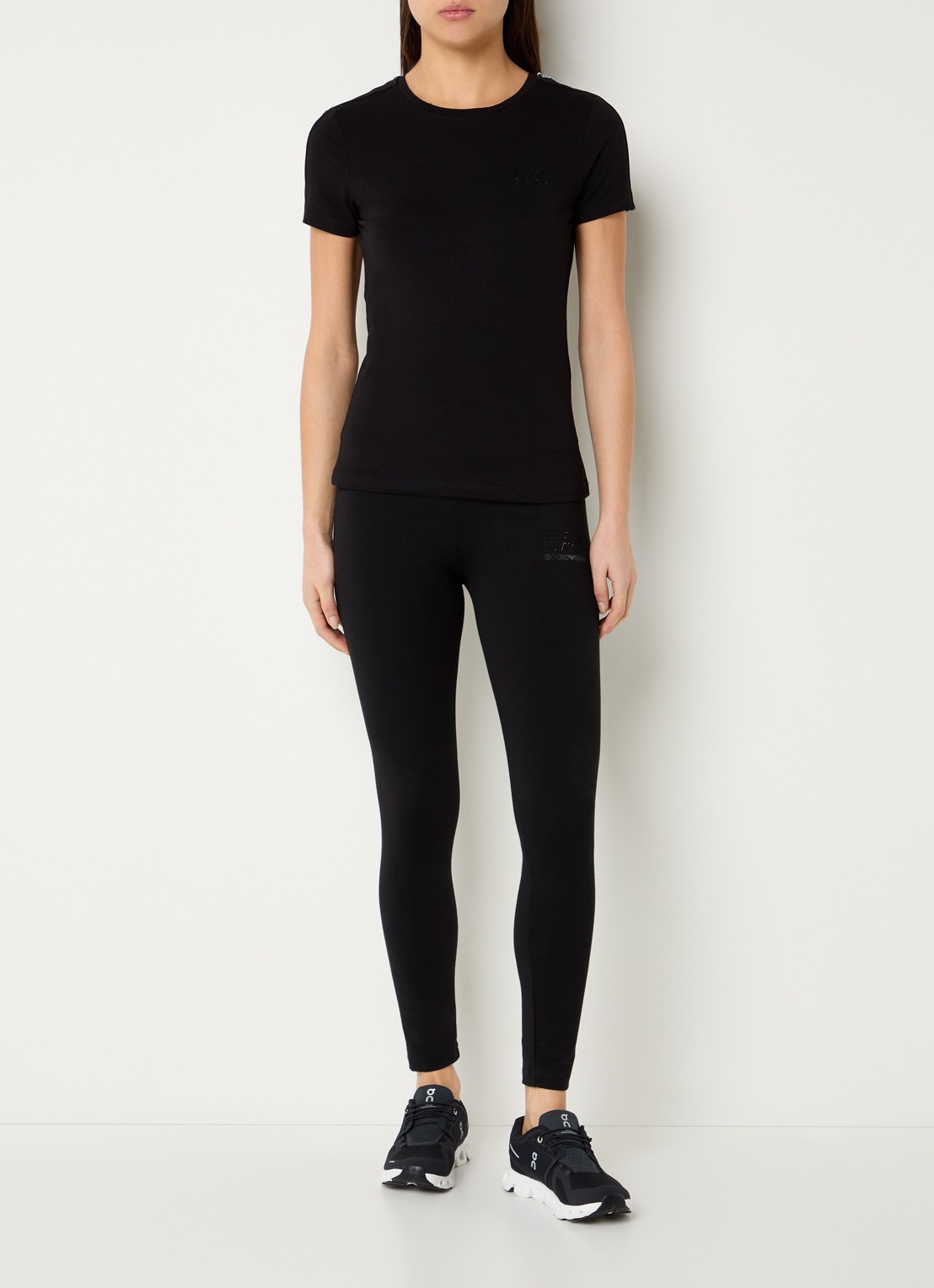 Armani T-shirt met logo - voorkant 3 zwart