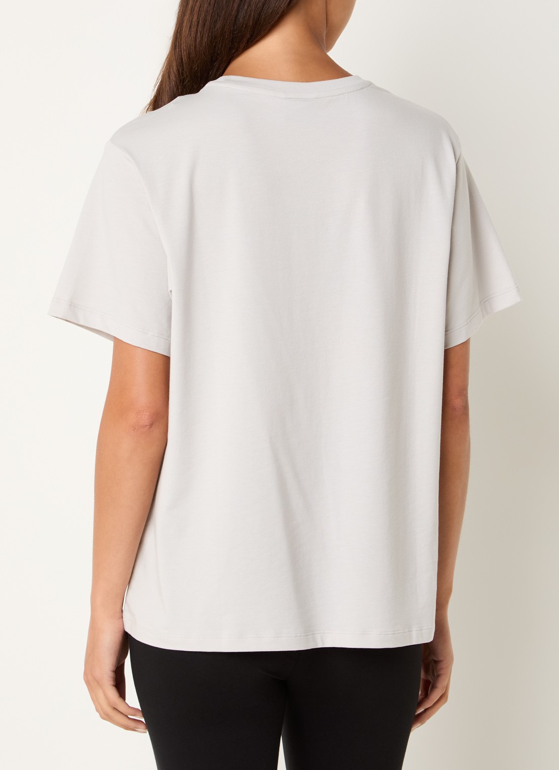 Armani T-shirt met logo - achterkant beige