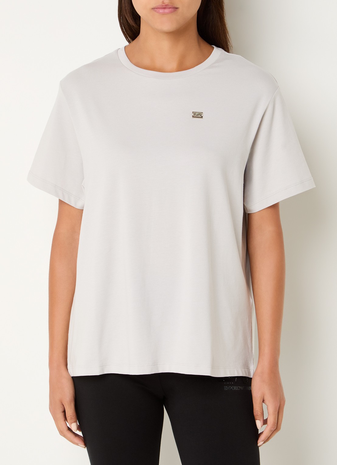 Armani T-shirt met logo - detail 4 beige