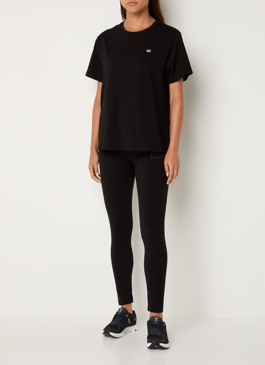 Armani T-shirt met logo - voorkant 2 zwart