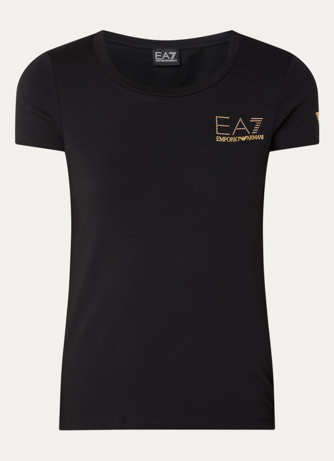 Armani T-shirt met logo - voorkant 2 zwart