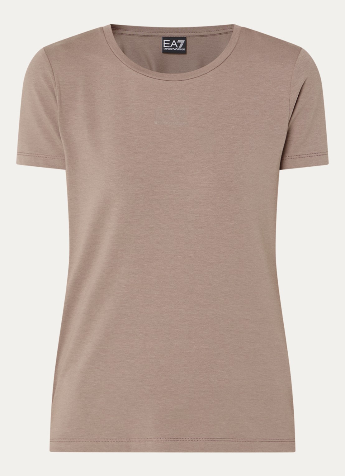 Armani T-shirt met logo - voorkant 3 lichtbruin