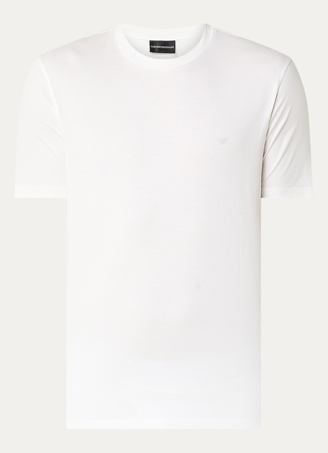 Armani T-shirt met logo - voorkant gebroken wit