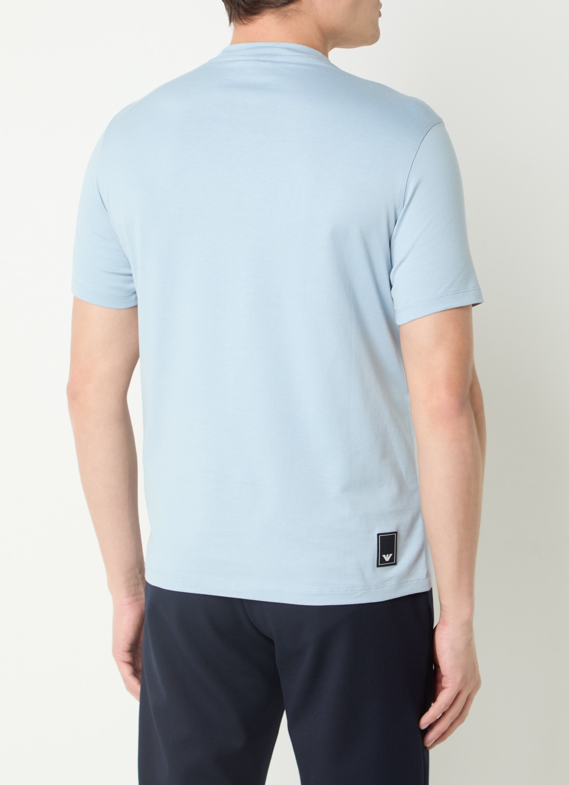 Armani T-shirt met logo - achterkant lichtblauw