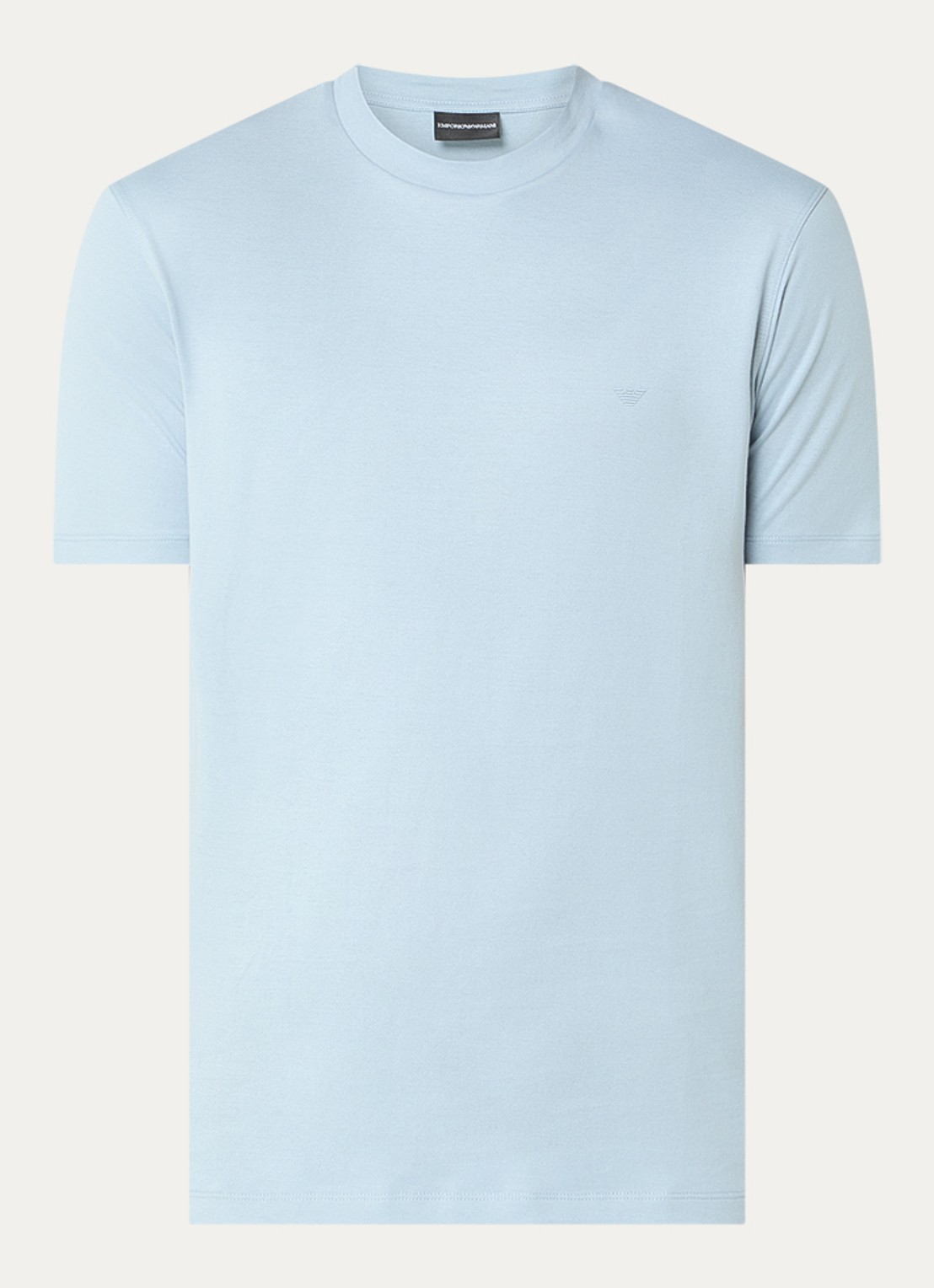 Armani T-shirt met logo - voorkant 2 lichtblauw