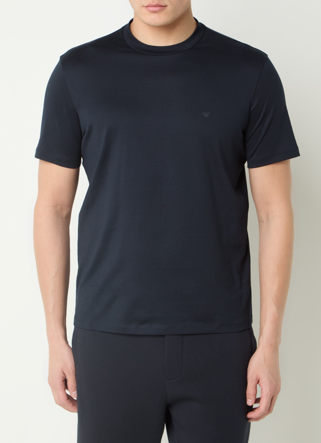 Armani T-shirt met logo - detail 4 donkerblauw