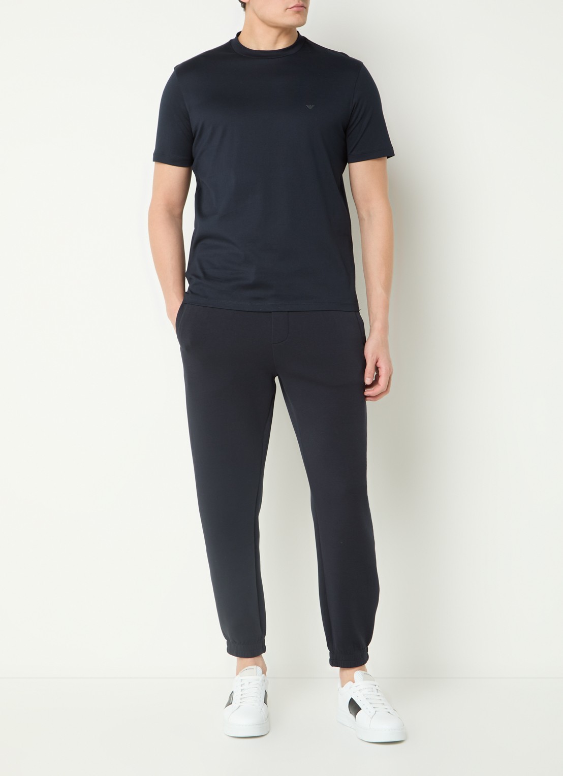 Armani T-shirt met logo - voorkant 3 donkerblauw