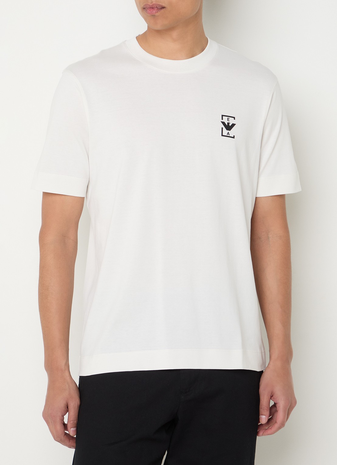 Armani T-shirt met logo - detail 4 gebroken wit