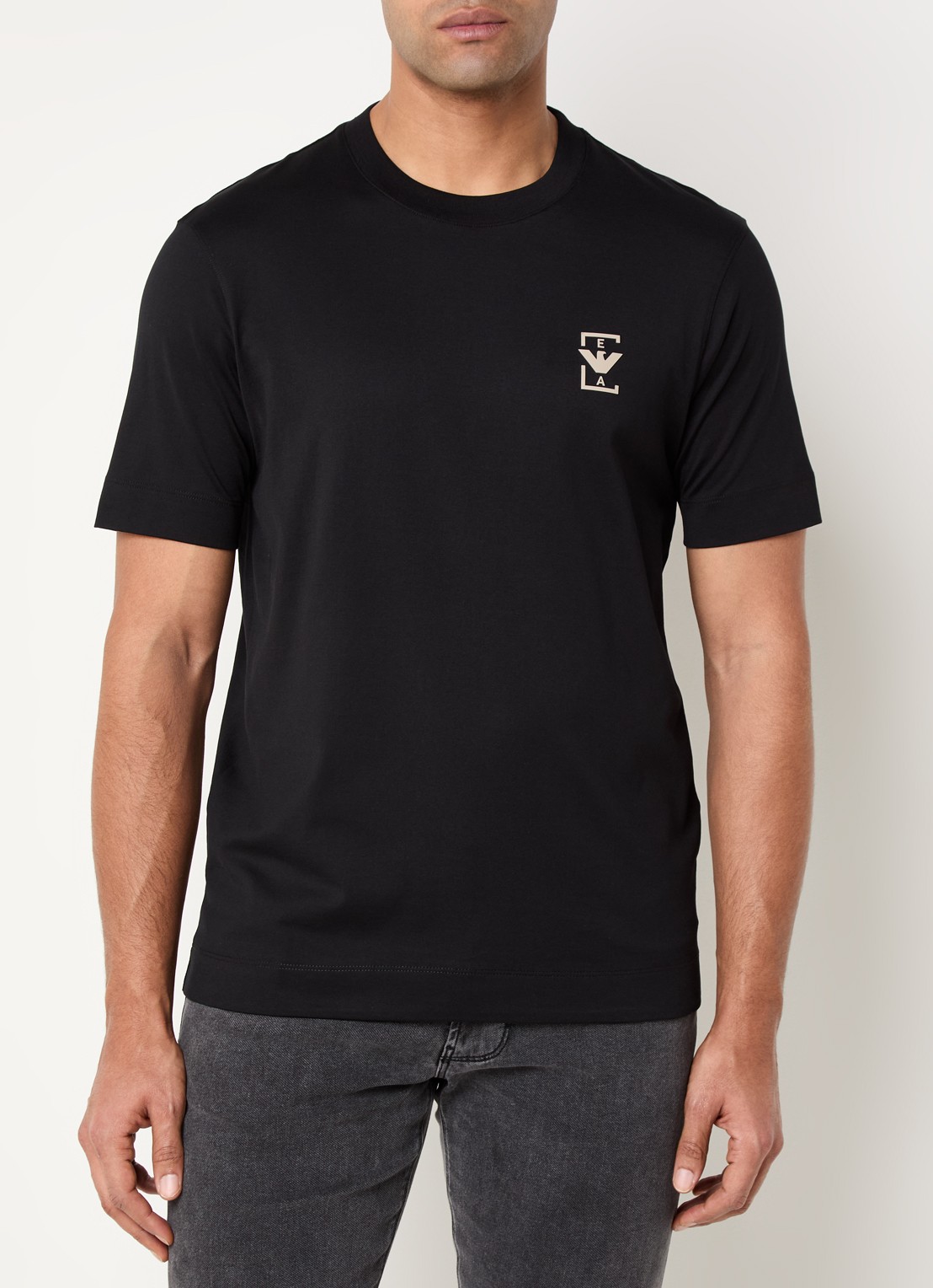 Armani T-shirt met logo - detail 4 zwart