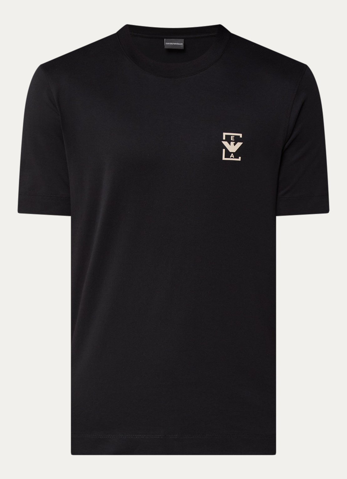 Armani T-shirt met logo - voorkant 2 zwart