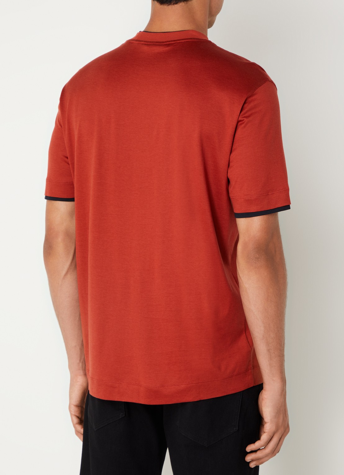 Armani T-shirt  met logo - achterkant 3 oranjerood