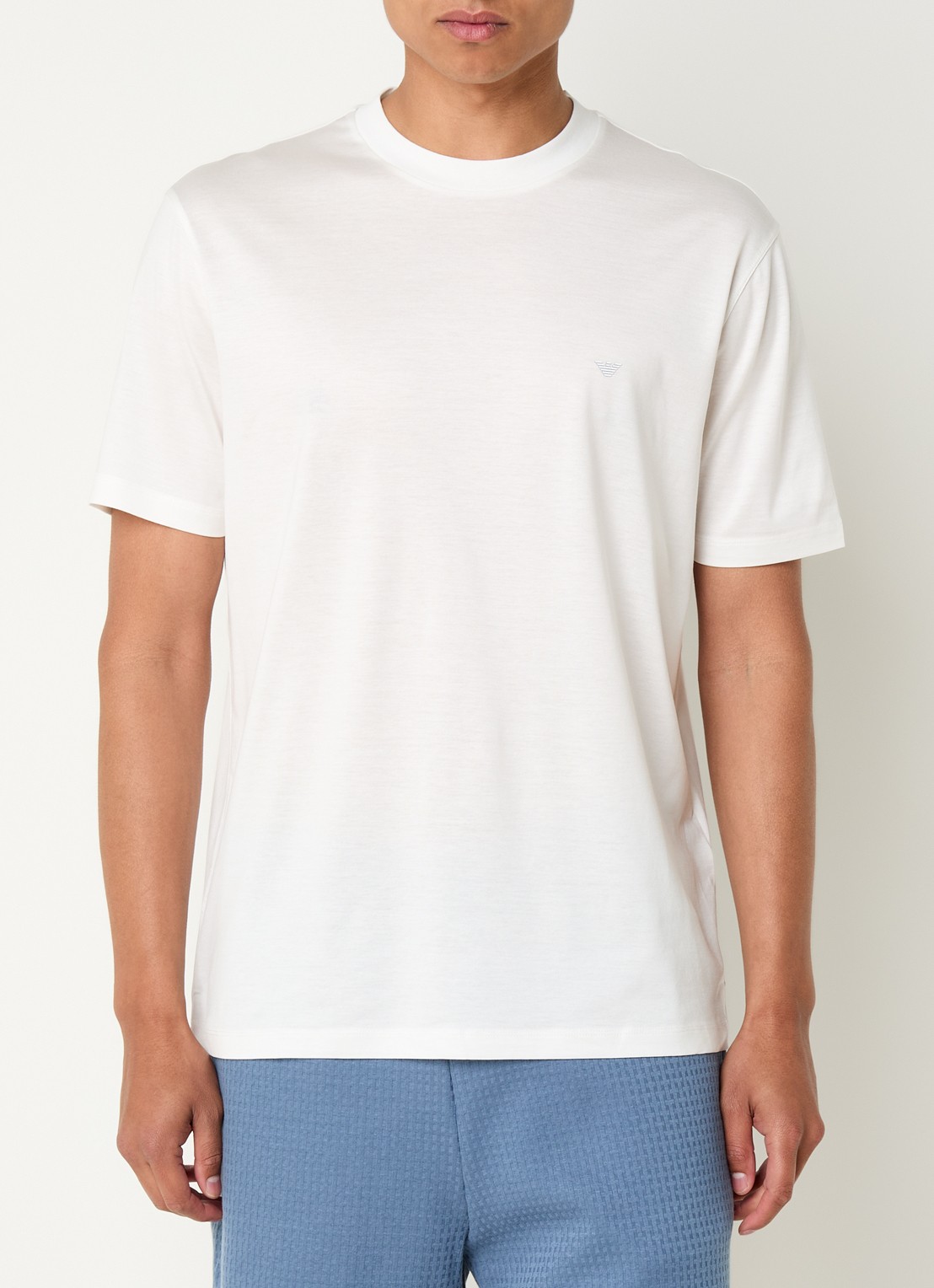 Armani T-shirt met logo - detail 3 gebroken wit