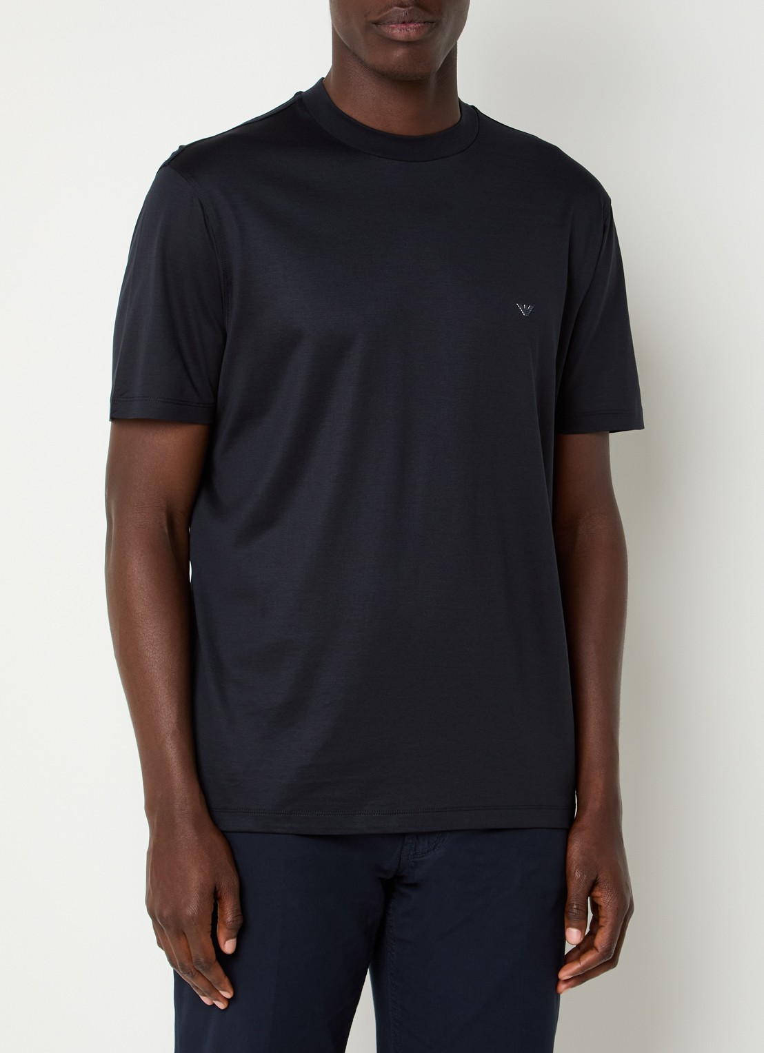 Armani T-shirt met logo - detail 2 donkerblauw