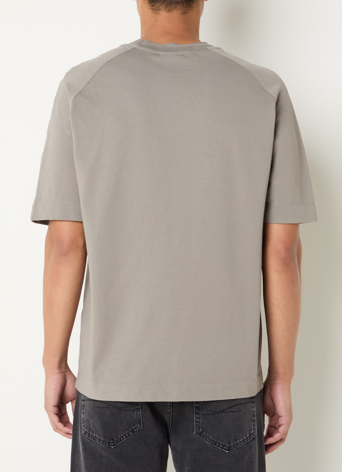 Armani T-shirt met logo - achterkant zand