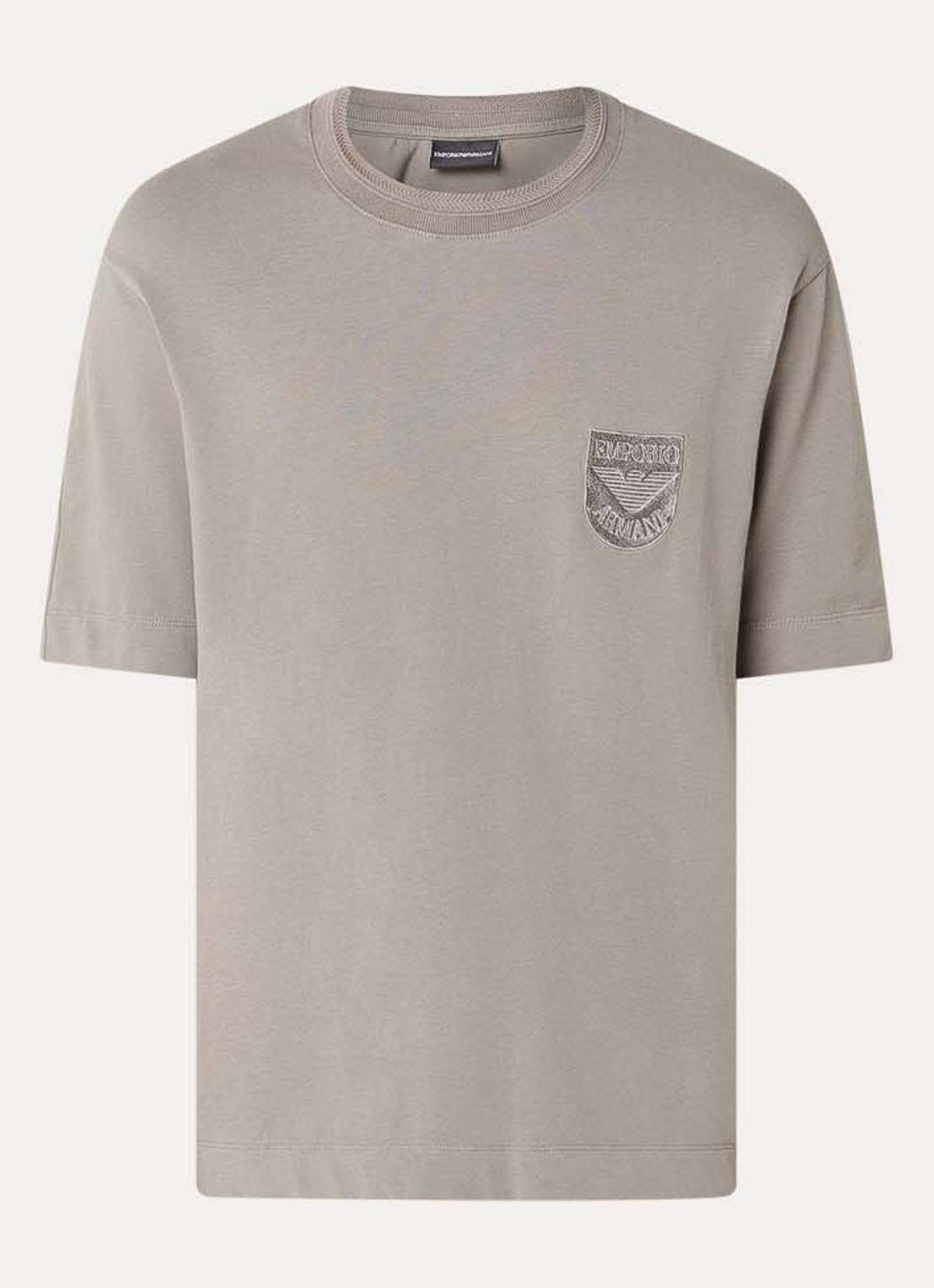 Armani T-shirt met logo - voorkant 3 zand