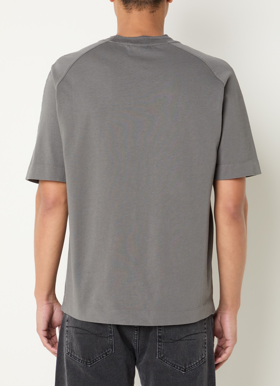 Armani T-shirt met logo - achterkant antraciet
