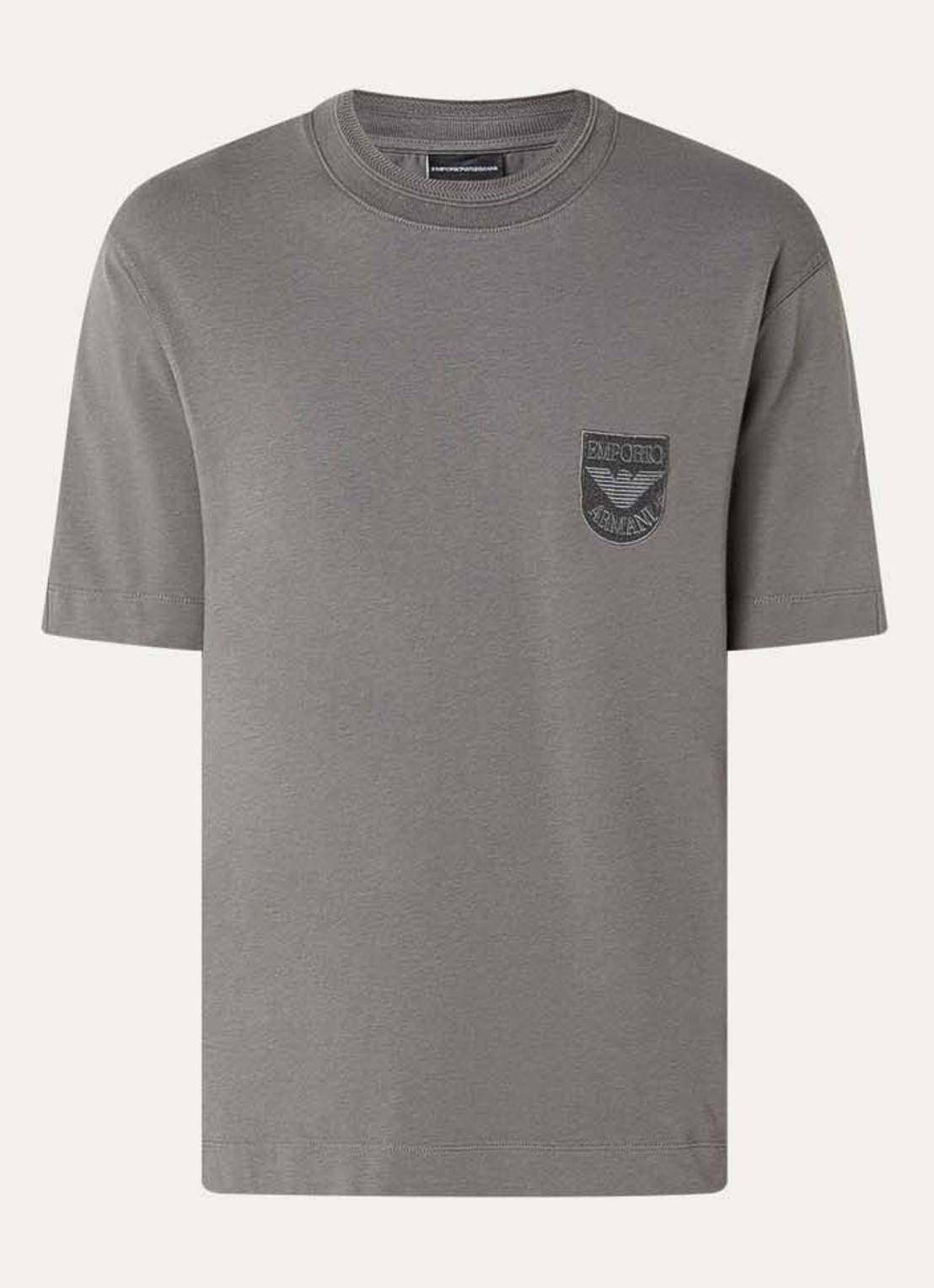 Armani T-shirt met logo - voorkant 2 antraciet