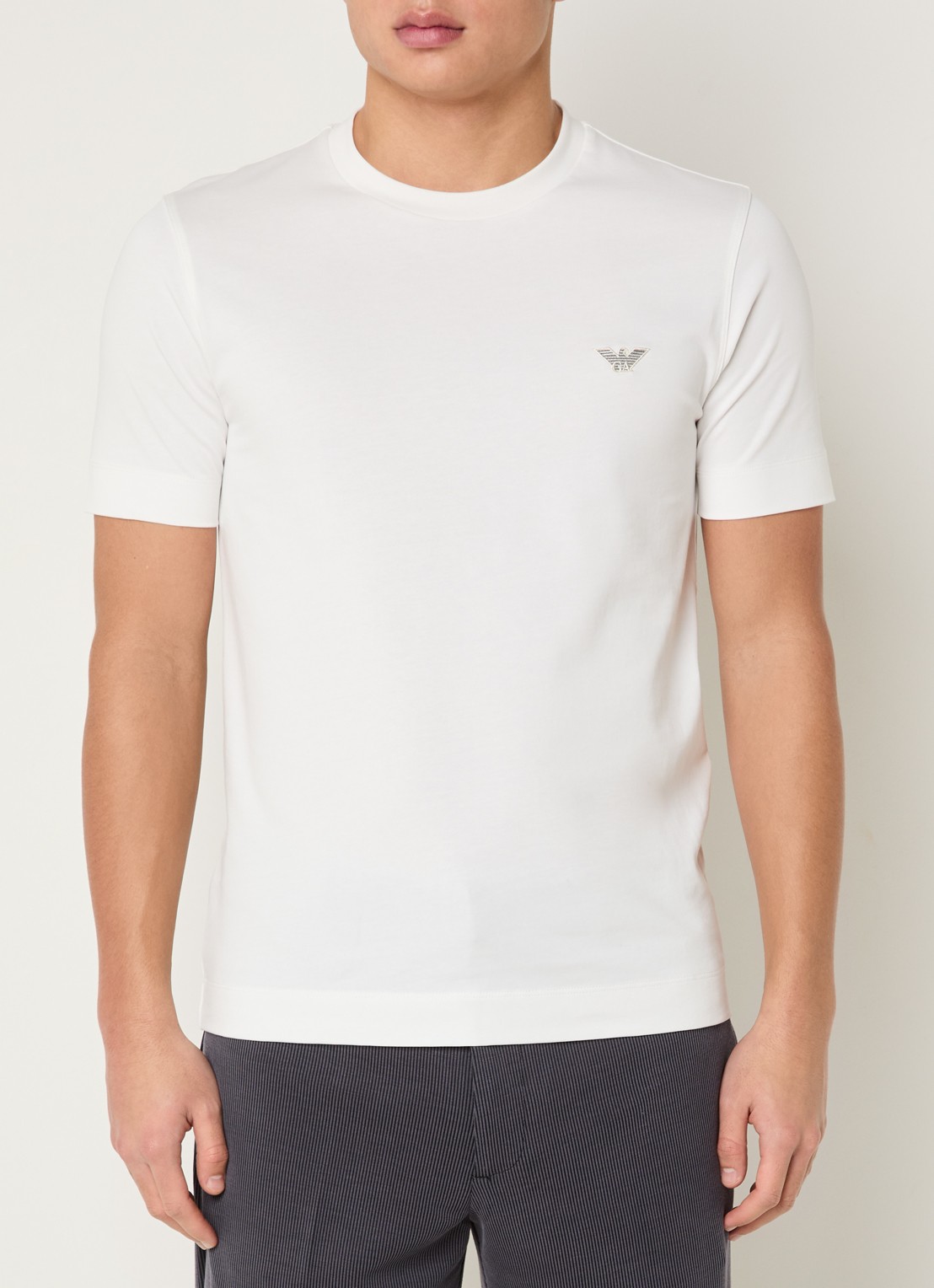 Armani T-shirt met logo - detail wit