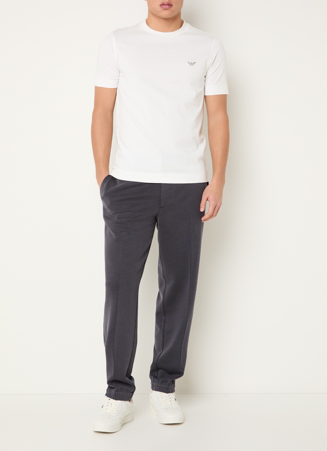 Armani T-shirt met logo - voorkant 3 wit