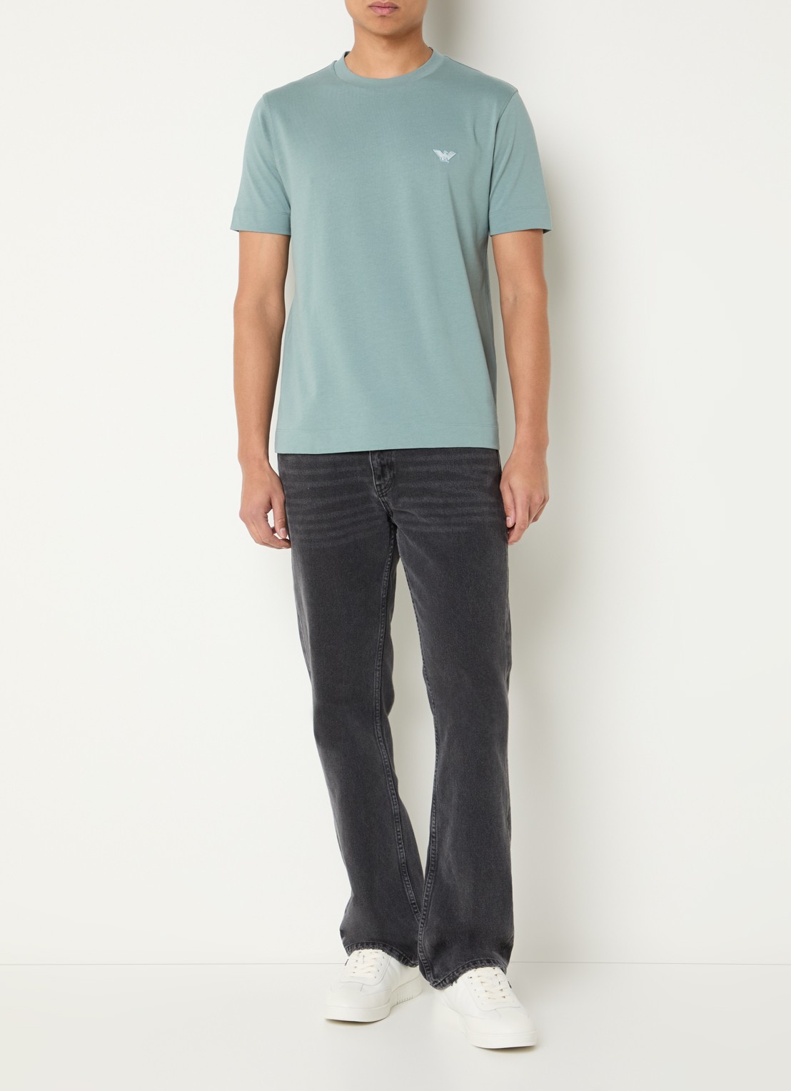 Armani T-shirt met logo - voorkant 3 mint