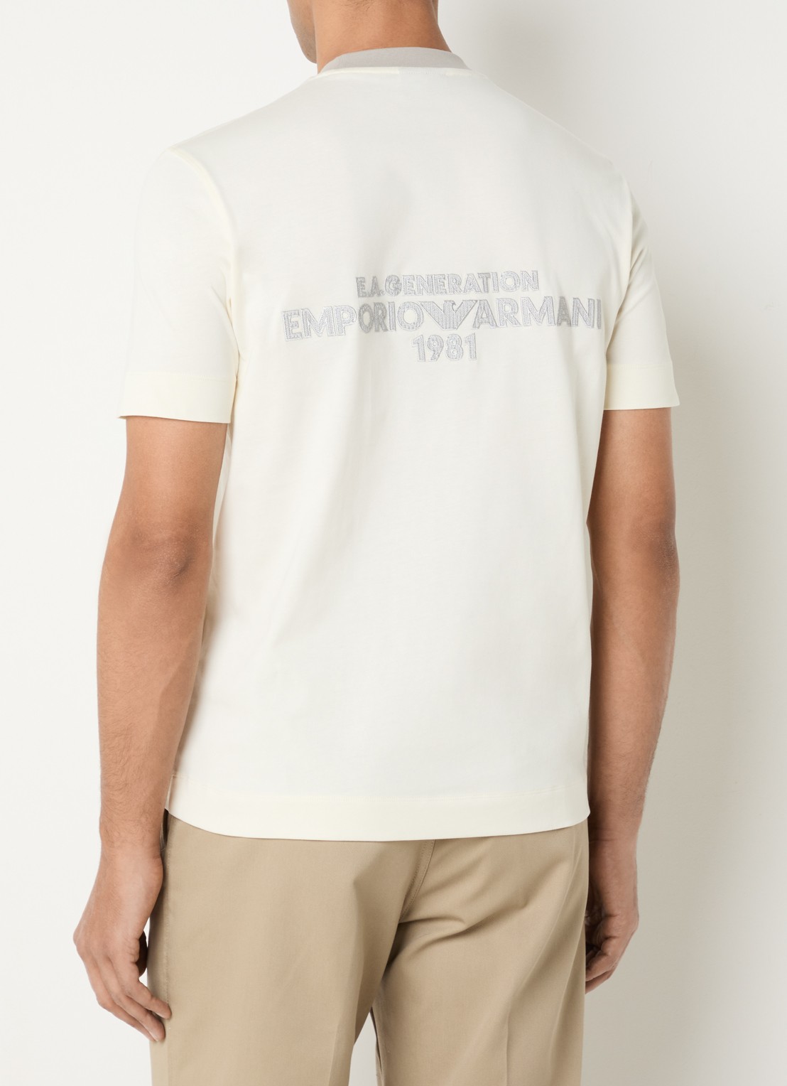 Armani T-shirt met logo - detail 2 wit