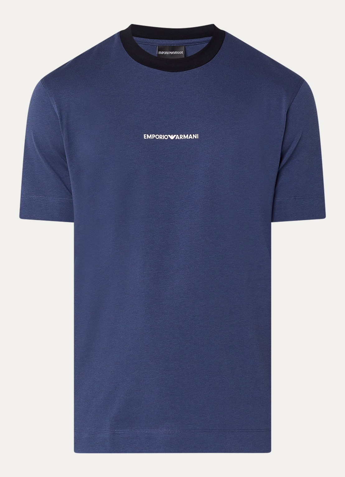 Armani T-shirt met logo - voorkant 3 indigo