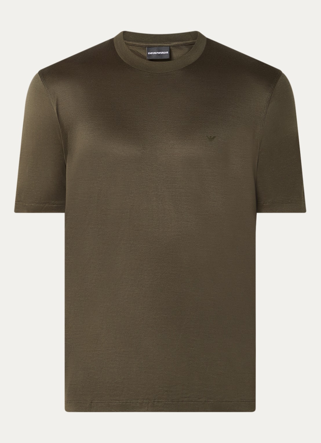 Armani T-shirt met logo - voorkant bronsgroen