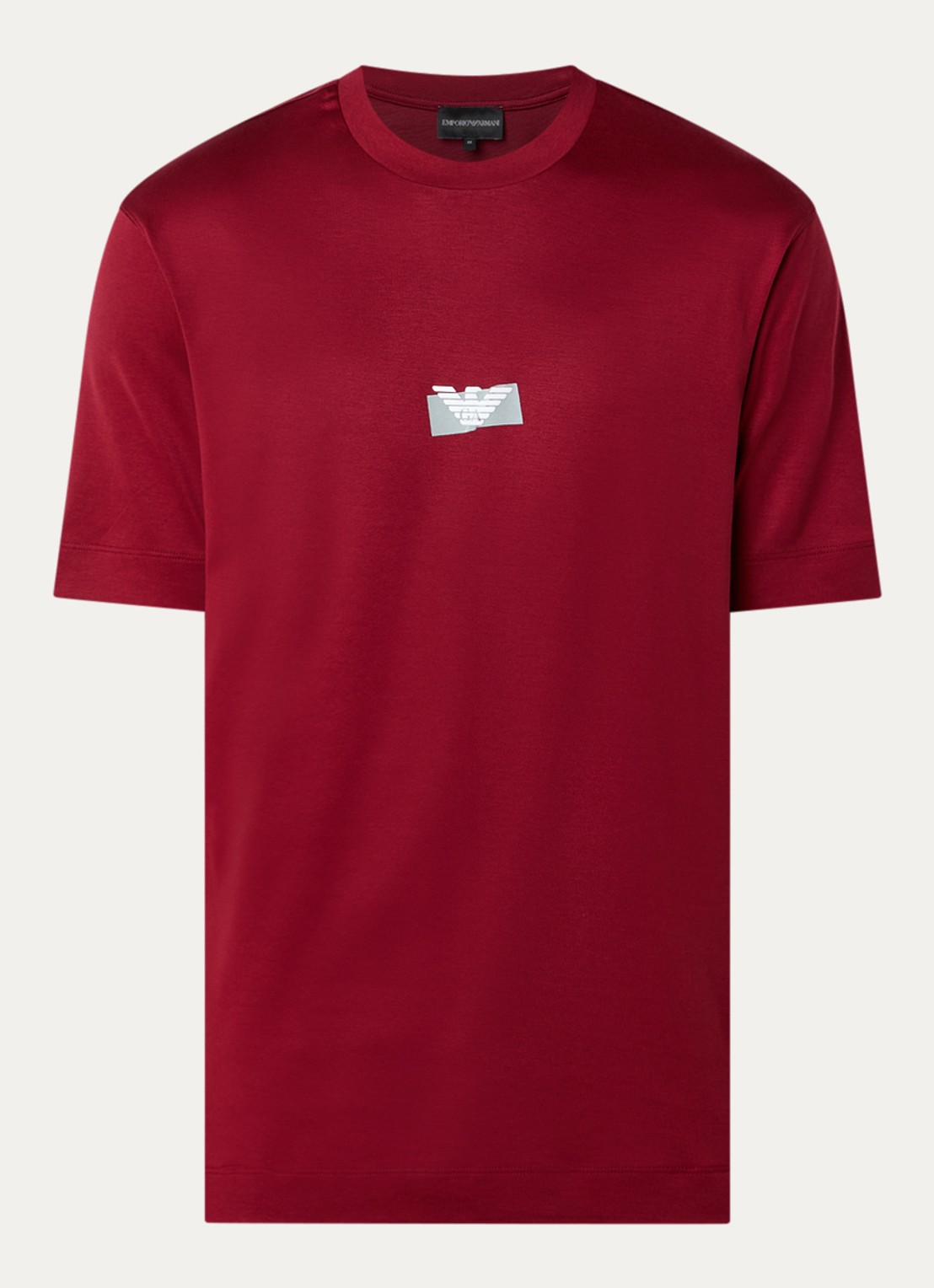 Armani T-shirt met logo - voorkant donkerrood