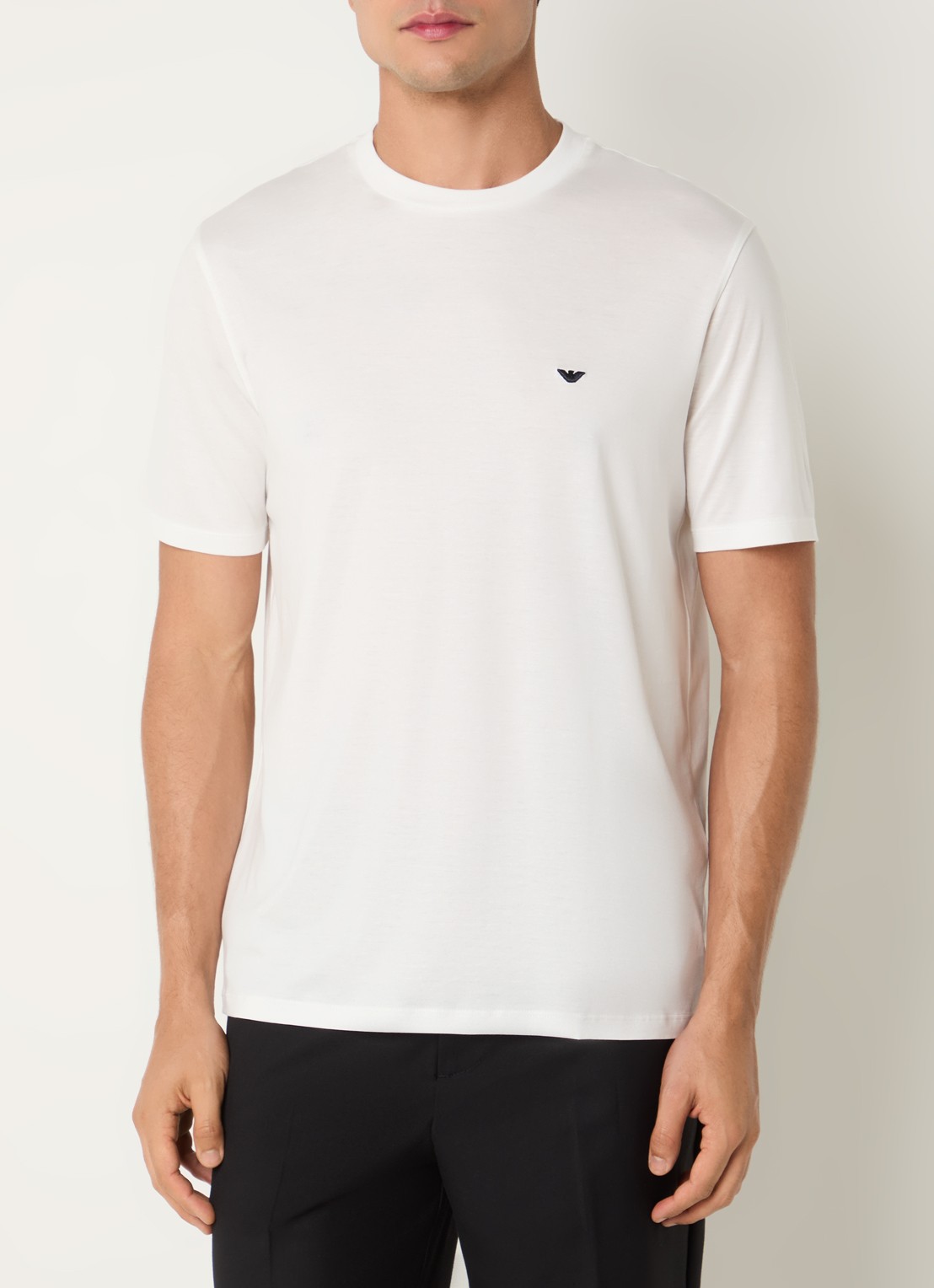 Armani T-shirt met logo - detail 4 wit