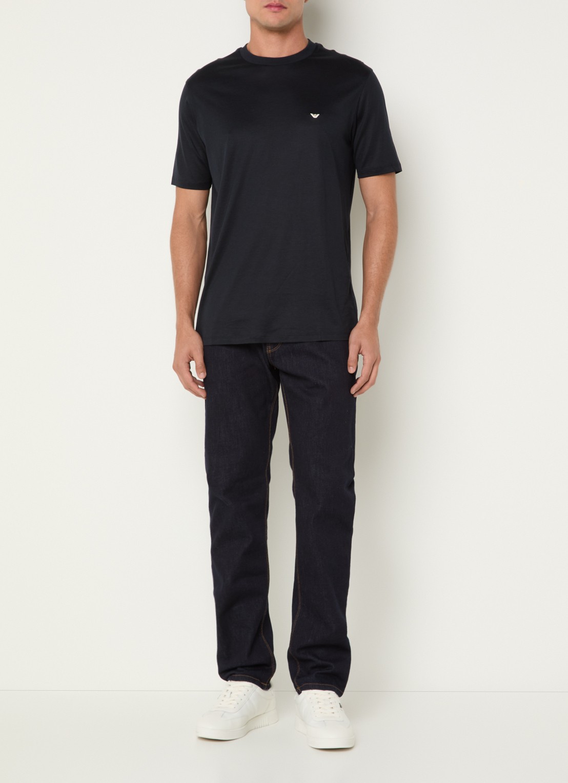 Armani T-shirt met logo - voorkant 4 donkerblauw