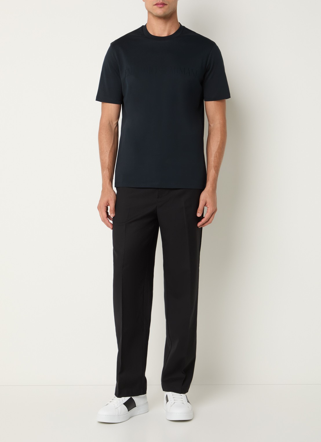 Armani T-shirt met logo - voorkant 3 royalblauw