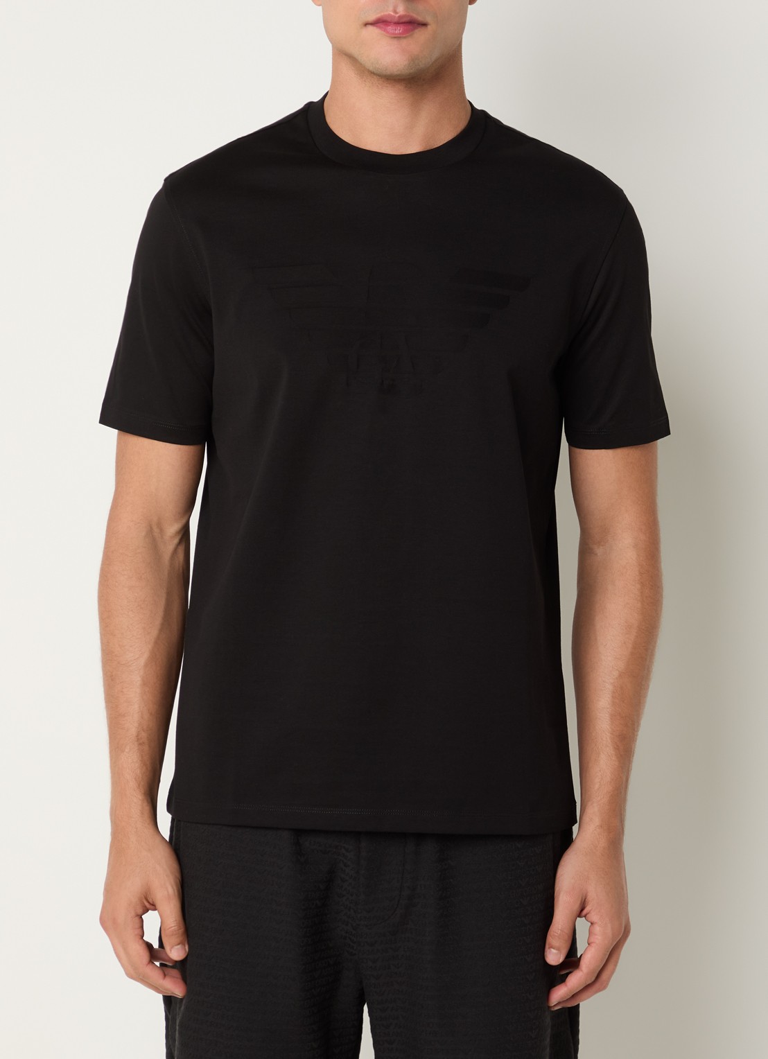 Armani T-shirt met logo - detail 4 zwart
